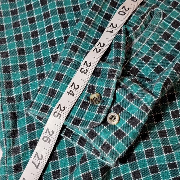 Red Oak Ranch Western Wear Apparel Blue Flannel Style Button Down Men's M Tall - Picture 11 of 11